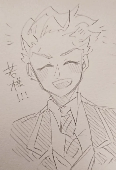 そして(?)昨日(今日)まで友人とお話しながら描いた落描きです(✌'ω'✌) 