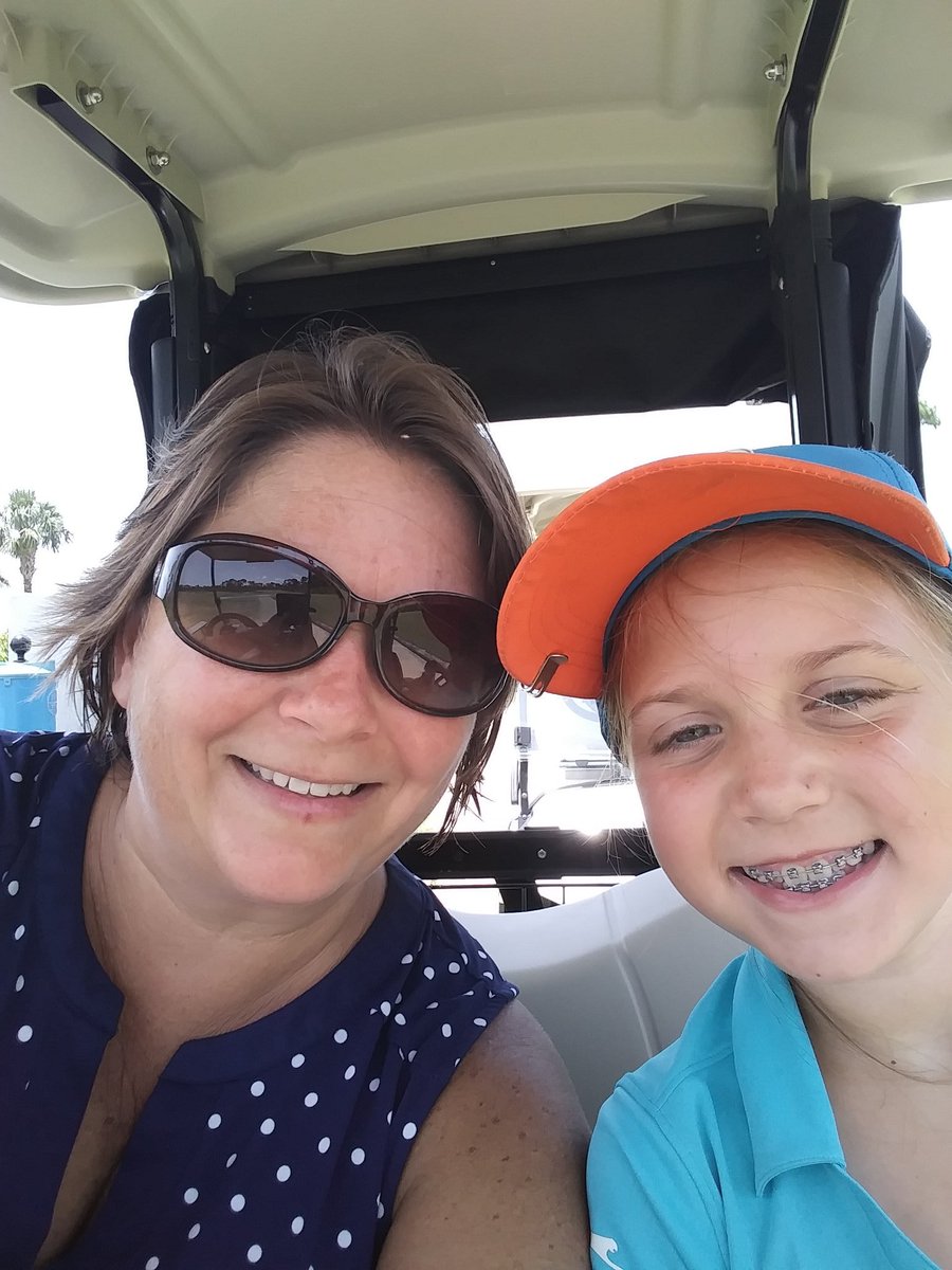 Another day with my girl on the course.