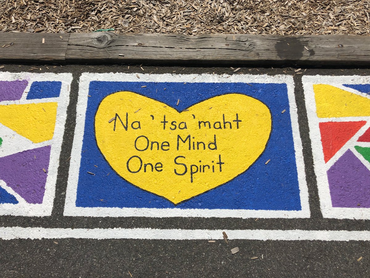 New student painted murals around the play structure at #RuthKing make our schoolyard colourful and welcoming! #sd62