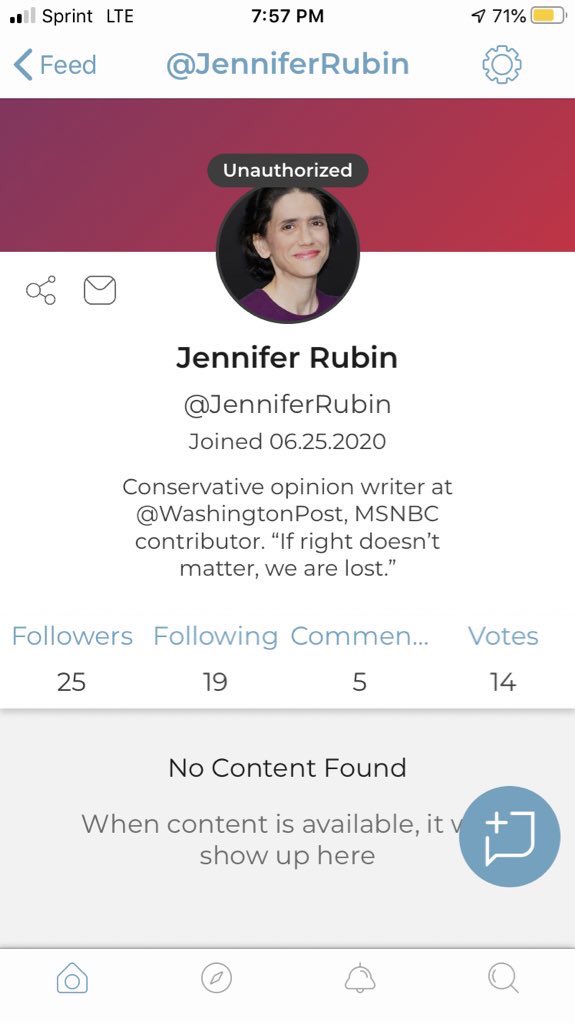 RIP jennifer rubin’s parler account 6/26/2020-6/26-2020