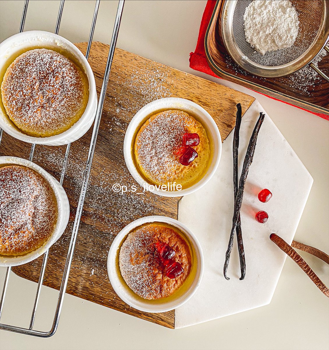 PSILoveLife's tweet photo. Lemmon Pudding Cakes Anyone!
These pudding cakes have a two layered texture with cake like consistency at the top and creamy pudding at the bottom!
Doesn't it sound #delicious!
Check-out the full recipe in my website : https://t.co/ygtrqQVomT
#desserts #baking #lemonpudding https://t.co/J04Vh2bAY2