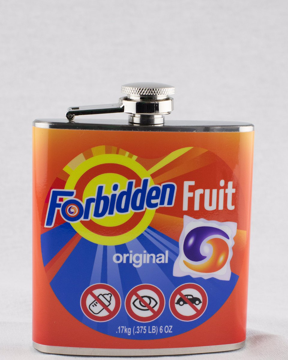 StudioKitsu's tweet photo. Who doesn’t want a little forbidden fruit in their lives?

#forbiddenfruit #tide #tidepod #tidepodchallange #fruit #flask #flasks #memes #dankmemes #flaskfriday #hydroflask #parody https://t.co/rGrHnwnzZ8