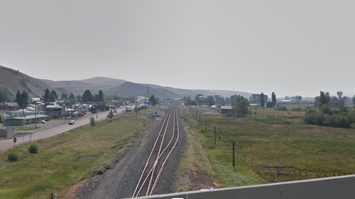 Drummond MT, looking east over the NP (now MRL).