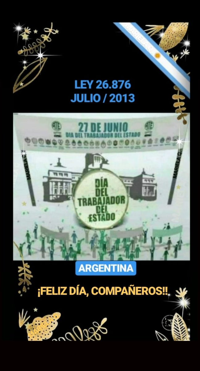 marielanqui's tweet photo. FELIZ DÍA, COMPAÑEROS!! #DiaDelTrabajadorDelEstado #27DeJunio #DiaDelTrabajadorEstatal #BuenSabado #FelizSabado #FelizSabadoATodos #BuenSabadoATodos #BuenFindeSemana #BuenFinde #FelizFinde #FelizFinDeSemana #QuedateEnCasa #27Junio https://t.co/5bu6t0ngjz