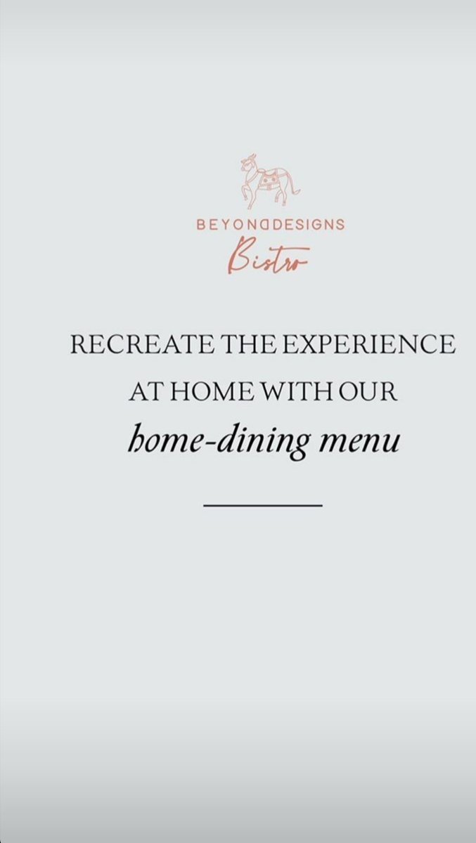 BeyondBistro's tweet photo. Indulge in your all time favourites from our special home dining menu.

Place your orders: +91 9717741360

#beyonddesignsbistro #homedelivery #DIYkits #freshfooddelivered #fooddelivery #newdelhi #gurgoan #cravings #foodie #delhifoodie #delhidiaries #delhifoodblogger https://t.co/S1E5gihScr