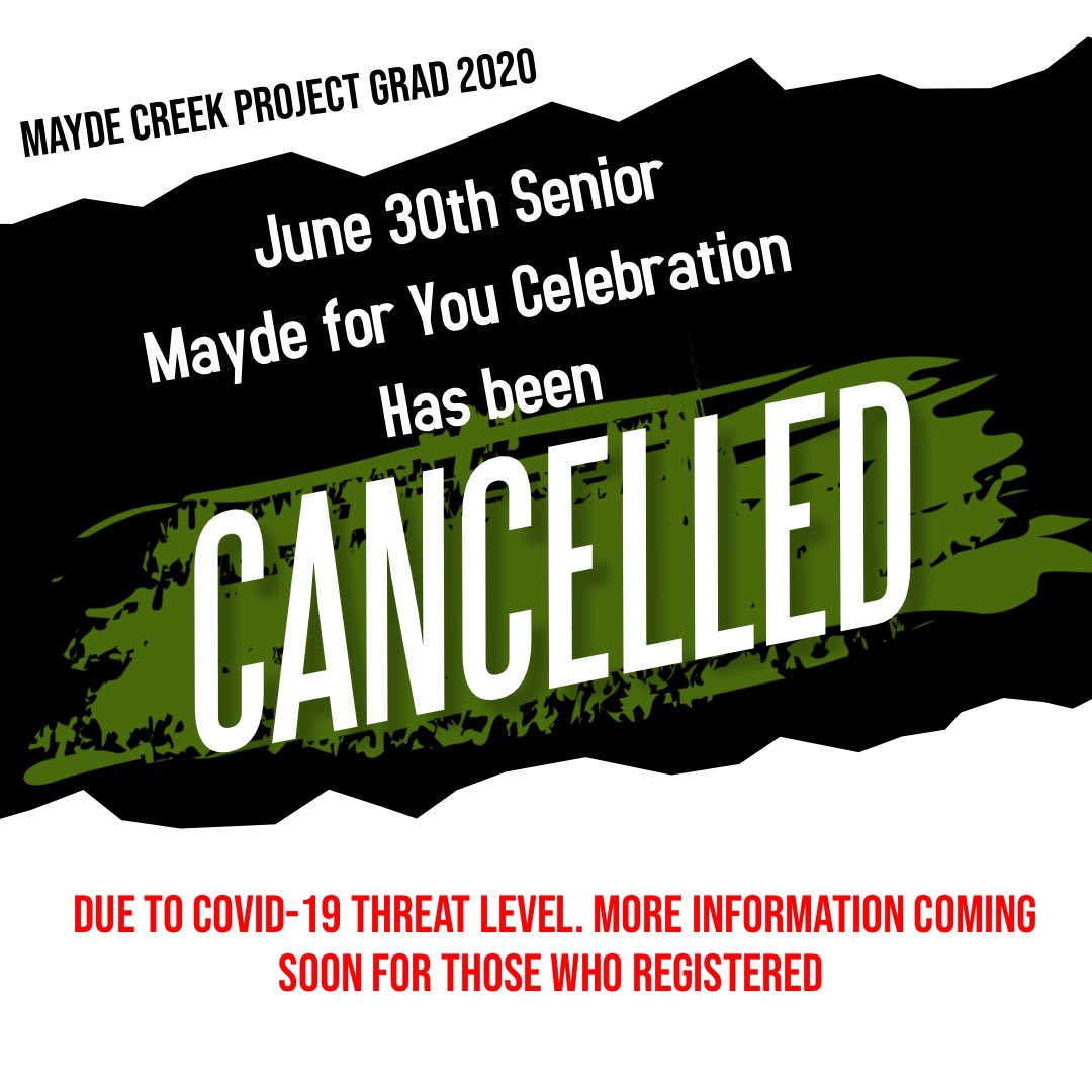 The June 30th Mayde for You Celebration has been cancelled due to the current COVID-19 threat level.  More info coming soon. - MCHS Project Grad 2020