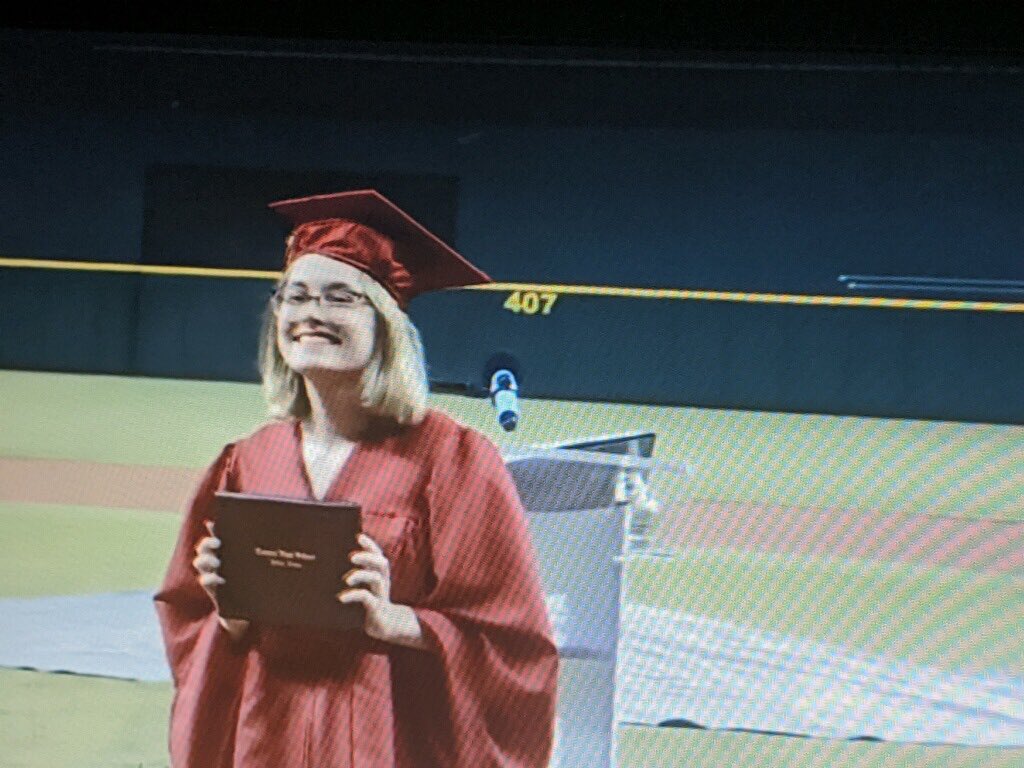 edwards4_brandy's tweet photo. She did it! We are so proud! Thank you Keller ISD for making sure the class of 2020 had a graduation ceremony! #KISDGrad20 https://t.co/u9tenH8p2T