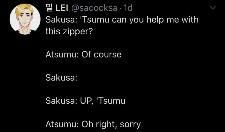 this tweet was too golden to not draw #sakuatsu #haikyuu 