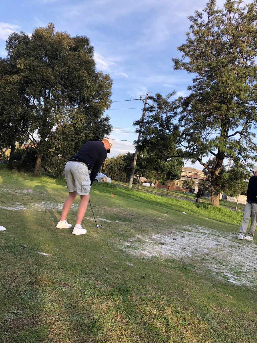 Coivd2's tweet photo. The two skippers took to Brighton this afternoon for a high quality round of 9. Rawlz ended up on top shooting an effortless 39 while his rival Jolly posted a very solid 42. The two look primed for a beauty of a matchup in a couple weeks. #COVIDCup https://t.co/Z234aaVAfn