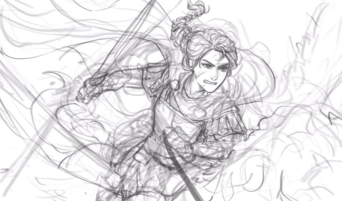 A lil demonstration on how messy my drawings can get before the cleanup. Also reyna. Idk the first thing about horseback riding let alone riding a godsdam pegasus 