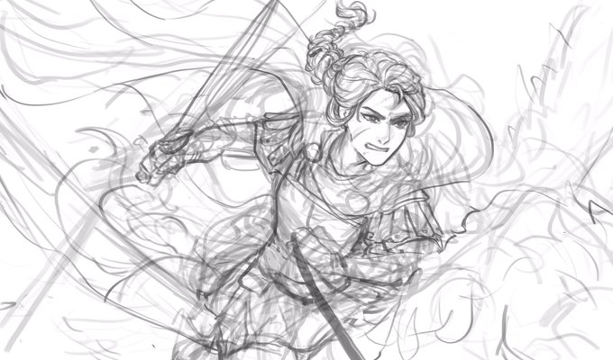 A lil demonstration on how messy my drawings can get before the cleanup. Also reyna. Idk the first thing about horseback riding let alone riding a godsdam pegasus 