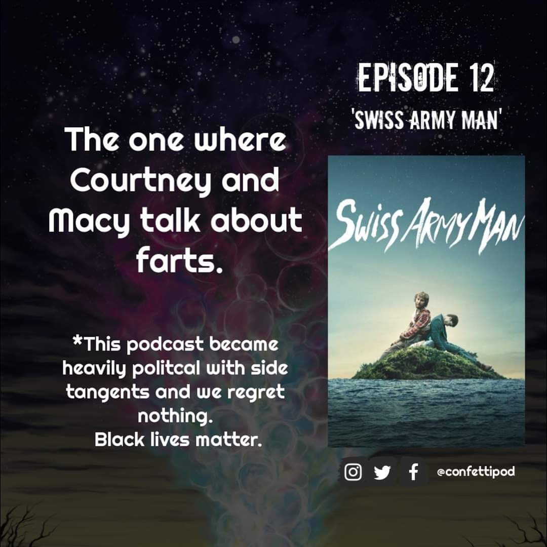 ConfettiPod's tweet photo. We are back and taking a little break from horror to do the underrated indie film 'Swiss Army Man'.
#danielradcliff #swissarmyman #indie #filmreview #filmpodcast #therestisconfetti #indiefilm #independentfilm #pauldano #harrypotter #castaway #farts https://t.co/l1GzSsD9nx