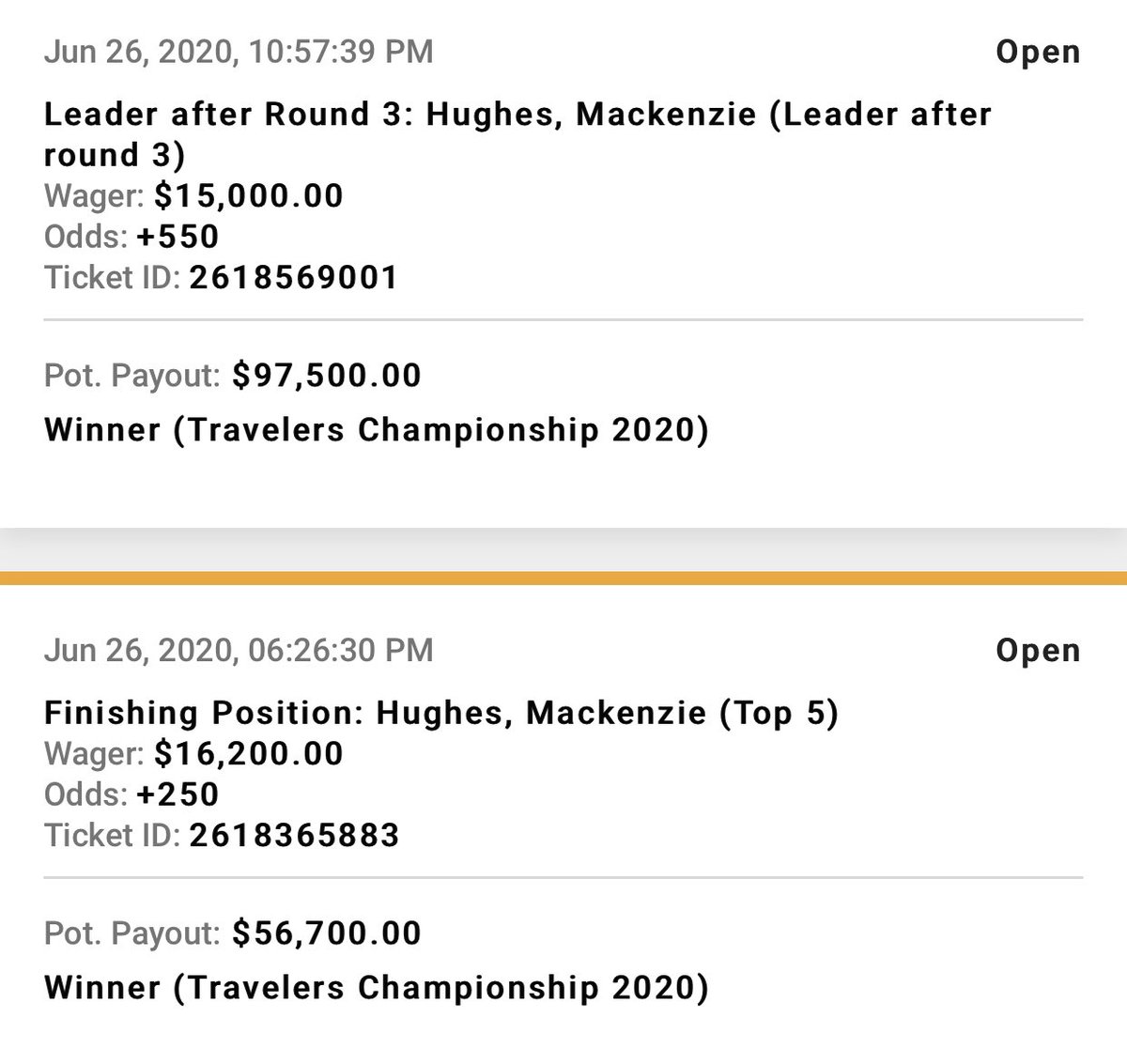 CashoutKingJJ's tweet image. I believe that Mack Hughes is going to have a monster day tomorrow and not only be the leader tomorrow but win the whole tournament 

$20,000 to 2 people that RT Like this tweet AND Follow me if this bet wins 

$20k, y’all know I’m serious 

We just won 60k on Phil, let’s go