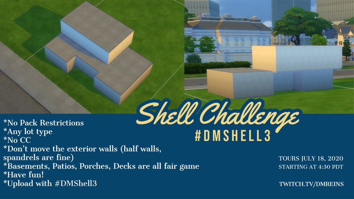 dmreins's tweet photo. New shell challenge is on the gallery - due July 18, 2020. #dmshell3 #shell #shellchallenge #furnishme #twitchstreamer #twitchaffiliate https://t.co/xZgMAyxgLA