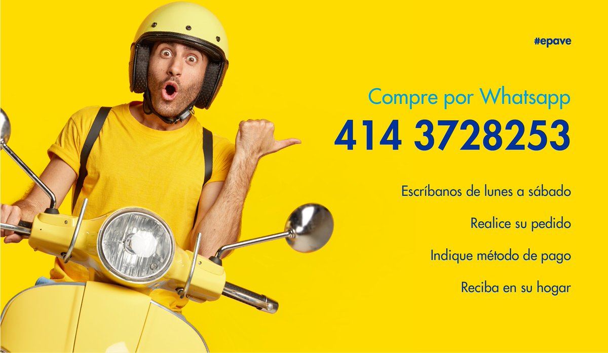 FerreteriaEPAVE's tweet photo. Recuerde que tenemos un solo número para atender sus necesidades. Es muy fácil, escríbanos desde cualquier ciudad al 0414-3728253 y solicite información sobre nuestros productos y servicios.😁
De 8 a 4, de lunes a sábado. https://t.co/t7XjOP3vRm