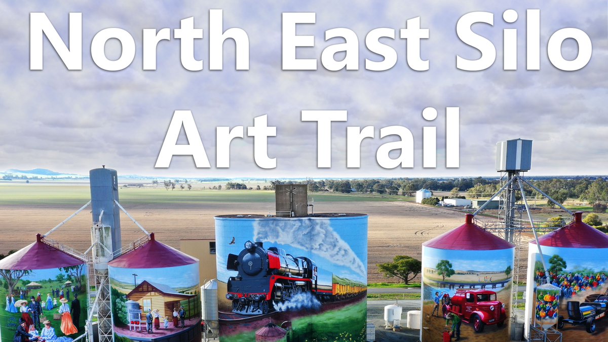 Drone footage of the NE Silo Art Trail, one of two major silo art trails in Victoria.
VIEW: youtu.be/cyjpQ3Yhc5s

#siloart #siloarttrail #australiansiloarttrail #nearttrail #northeastarttrail #tourismnortheast @BenallaRuralCty <a href="/JuddyRoller/">Juddy Roller</a> <a href="/TourismVictoria/">TourismVictoria</a> #travelvictoria