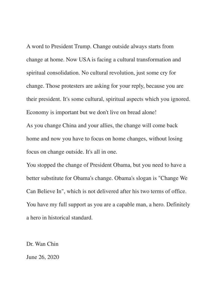 LemonTea_LibHK's tweet photo. Dear President Trump (@realDonaldTrump), Vice President Mike Pence (@VP), Senators and US Congressman

Please read Dr. #WanChin's article. Thank you very much.

#LiberateHK
@WhiteHouse 
@StateDept
@SecPompeo @senatemajldr @SenToomey @SenTedCruz @SenRubioPress @SenTomCotton https://t.co/1hY7MmmgDy