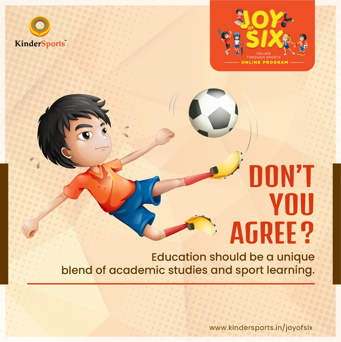 KinderSports's tweet photo. At an early age, #sports and #academics must be given equal importance. Let the kids find the right balance between sports and academics with #JoyOfSix online program. Visit: https://t.co/TbYfnaEkGo

#CoreValues #SkillValues #educationindia #funlearn #onlinelearning #playtolearn https://t.co/KXvfIH2f60