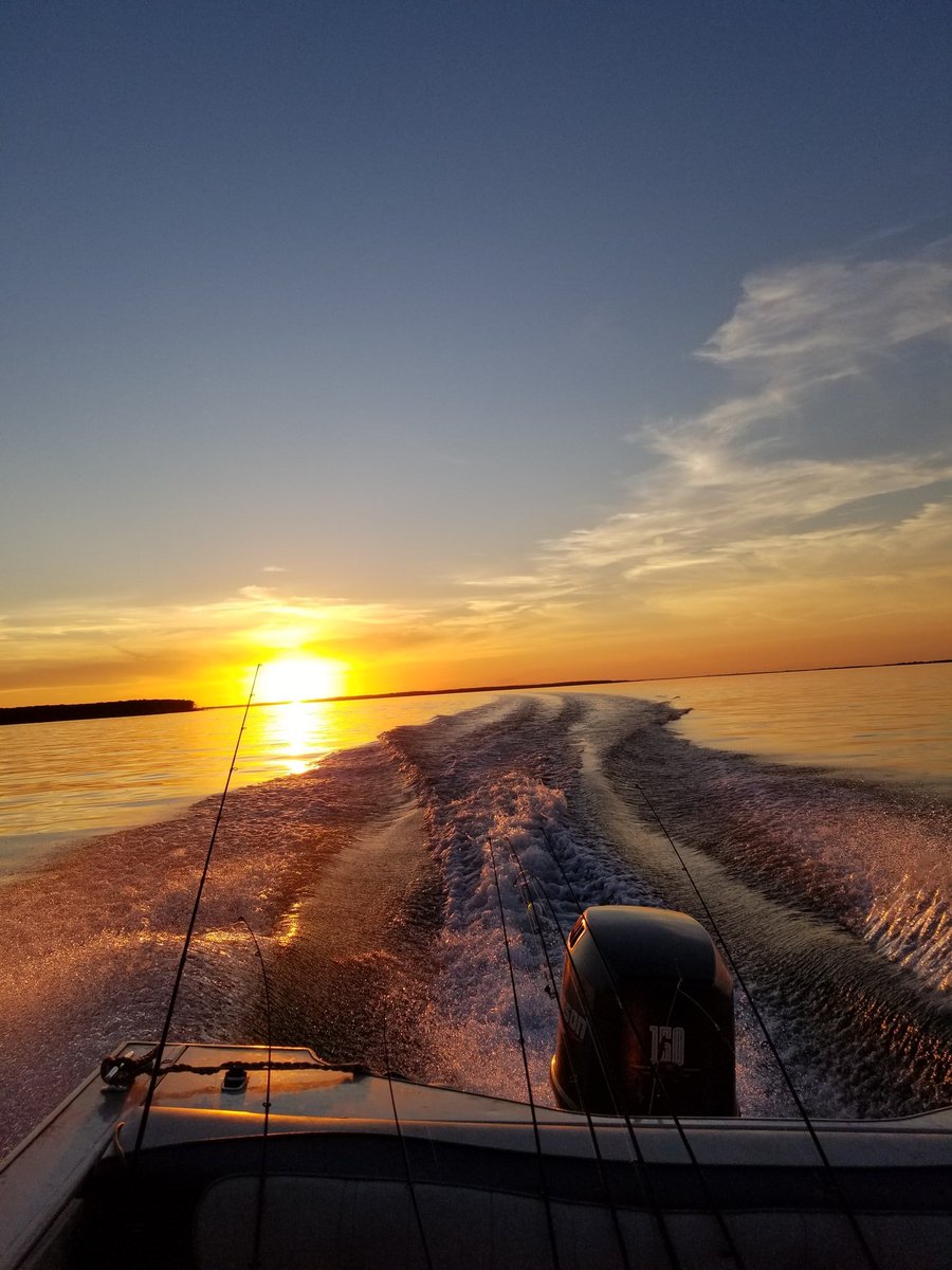 Another awesome sunset on Devils Lake after putting a few walleyes in the live well!