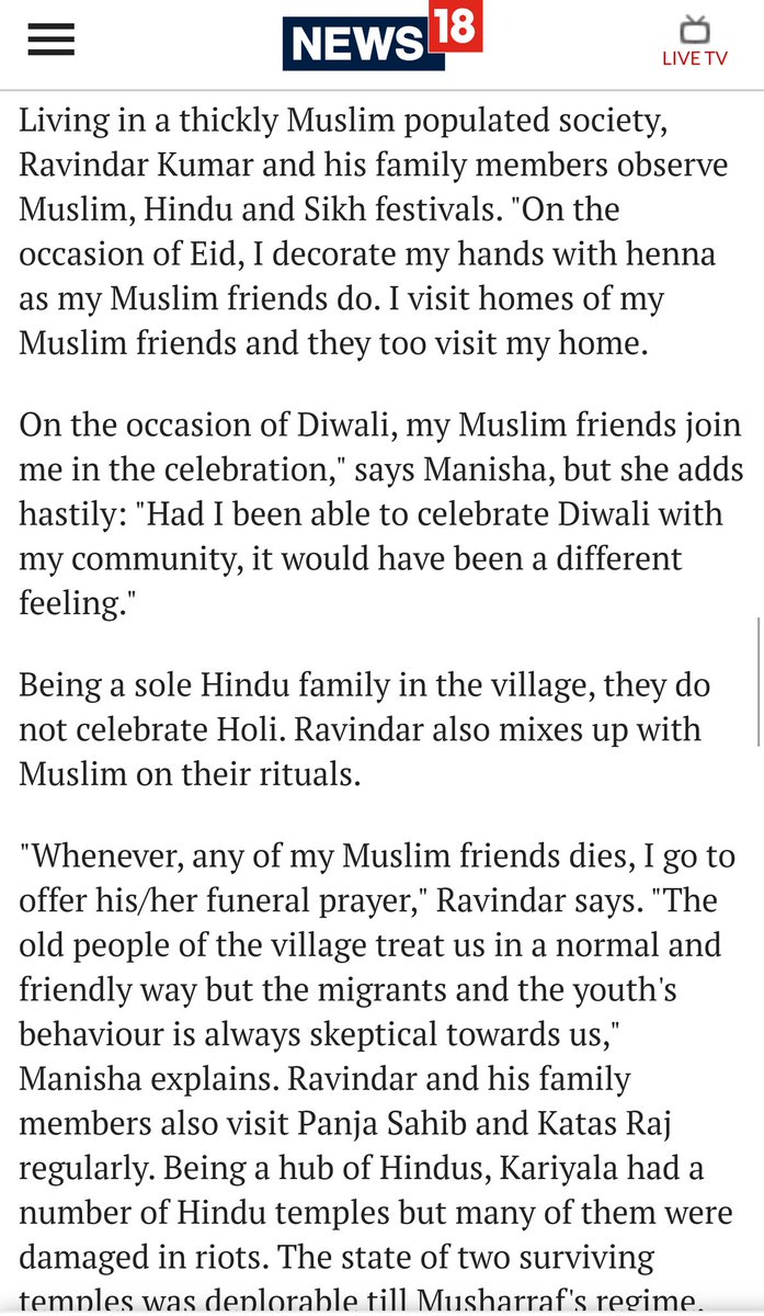 They can't celebrate Holi of course and are looked on by suspicion by the youth in the area. They get bizzare glances because being a Hindu is an alien.An area that was once entirely ours, sad story of our people in the last century.