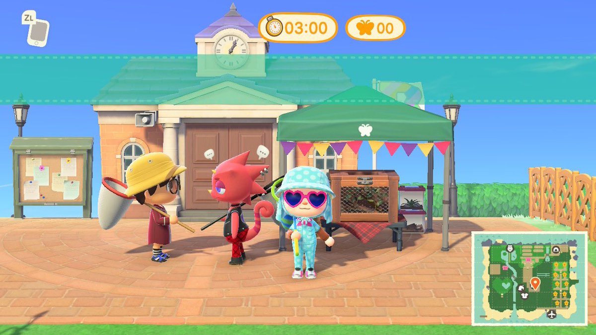 レナコ あつ森垢 私島で夫と虫取り大会 虫刺され 日焼け対策バッチリな服装 どうぶつの森 Animalcrossing Acnh Nintendoswitch