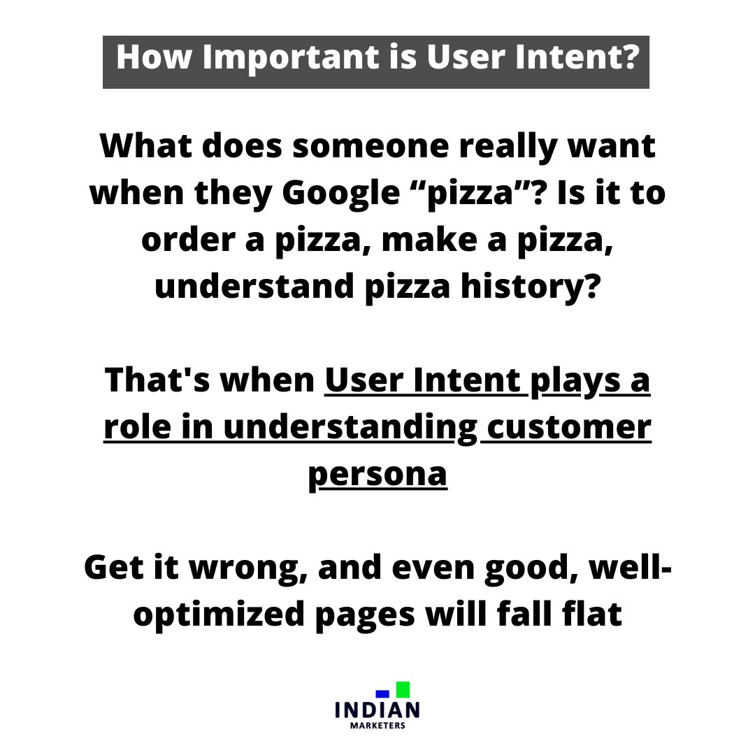 #UserIntent is Everything
.
.
@IndianMarketer3 
.
#SocialMedia #SocialMediaMarketing #DigitalMarketing #ContentMarketing #GrowthHacking #Startups #SEO #SMM #Ecommerce #Marketing #InfluencerMarketing #Blogging #Infographic #website