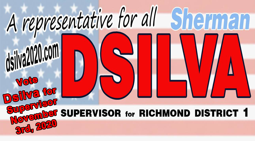 votedsilva2020's tweet photo. Vote Dsilva for Supervisor
November 3rd, 2020                  https://t.co/ItuhGGdRwX https://t.co/ersMvZvGZU
