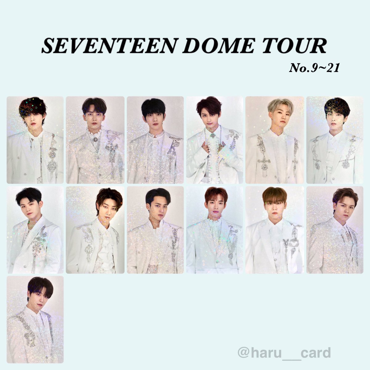 SEVENTEEN 2020 JAPAN DOME TOUR 'SVT' Trading Card List Cr. haru__