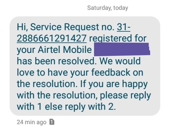 Kel_Viv's tweet photo. @Airtel_Presence @airtelindia 
Shame on #Airtal...
Service request closed without the consent of Complainant...
Issue not resolved yet...

You beg us to remain with Airtel, when we opt to 'Port Out'. But, this is how you cheat your customers...??? https://t.co/UCb8biGDVy