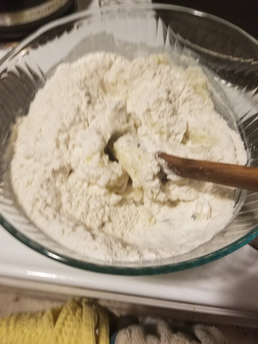 Mash the potatoes, mix in the butter, sugar, and salt, then chill. Then mix in the flour.