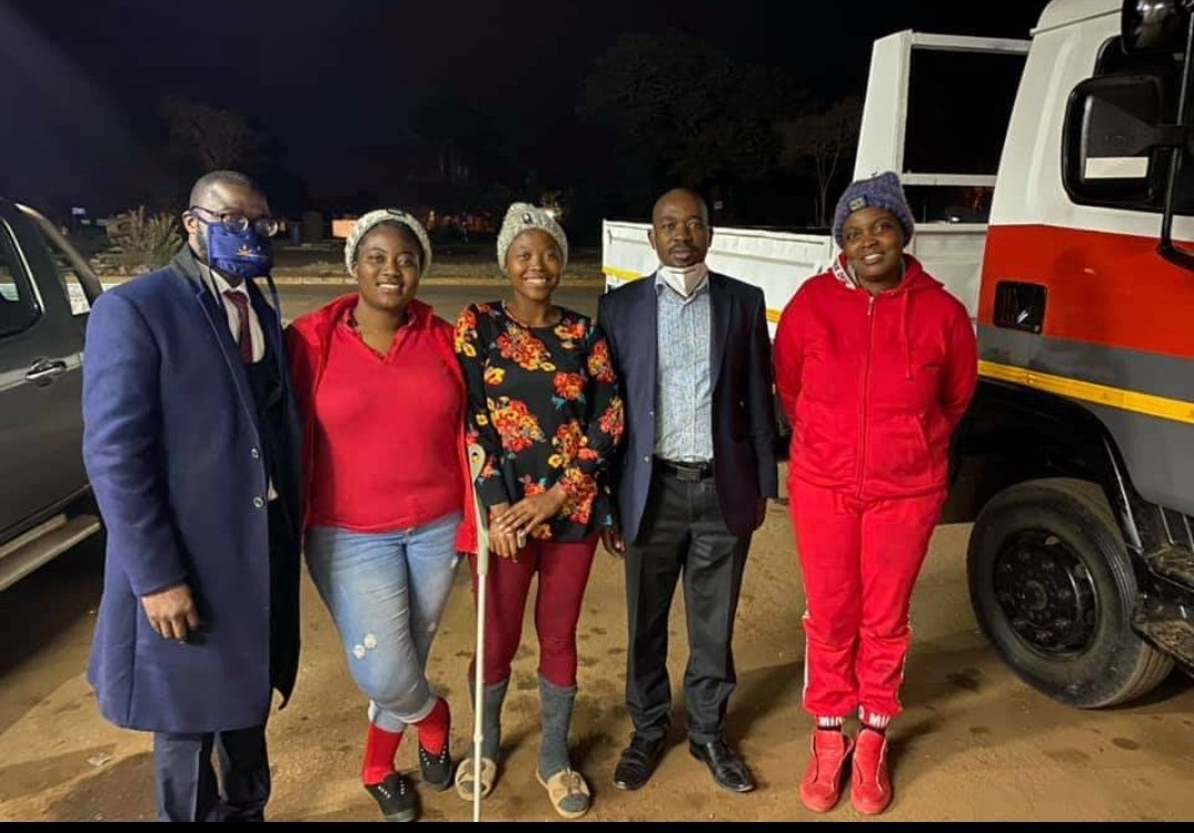 CCCZimbabwe's tweet photo. Last night, President @nelsonchamisa went to Chikurubi Prison to receive Cecilia, Netsai &amp; Joana who were finally granted bail by the High Court. We would like to thank everyone who raised their voice in solidarity with the #MDCTrio in their freedom bid. #JusticeForOurGirls https://t.co/id5hy586LY