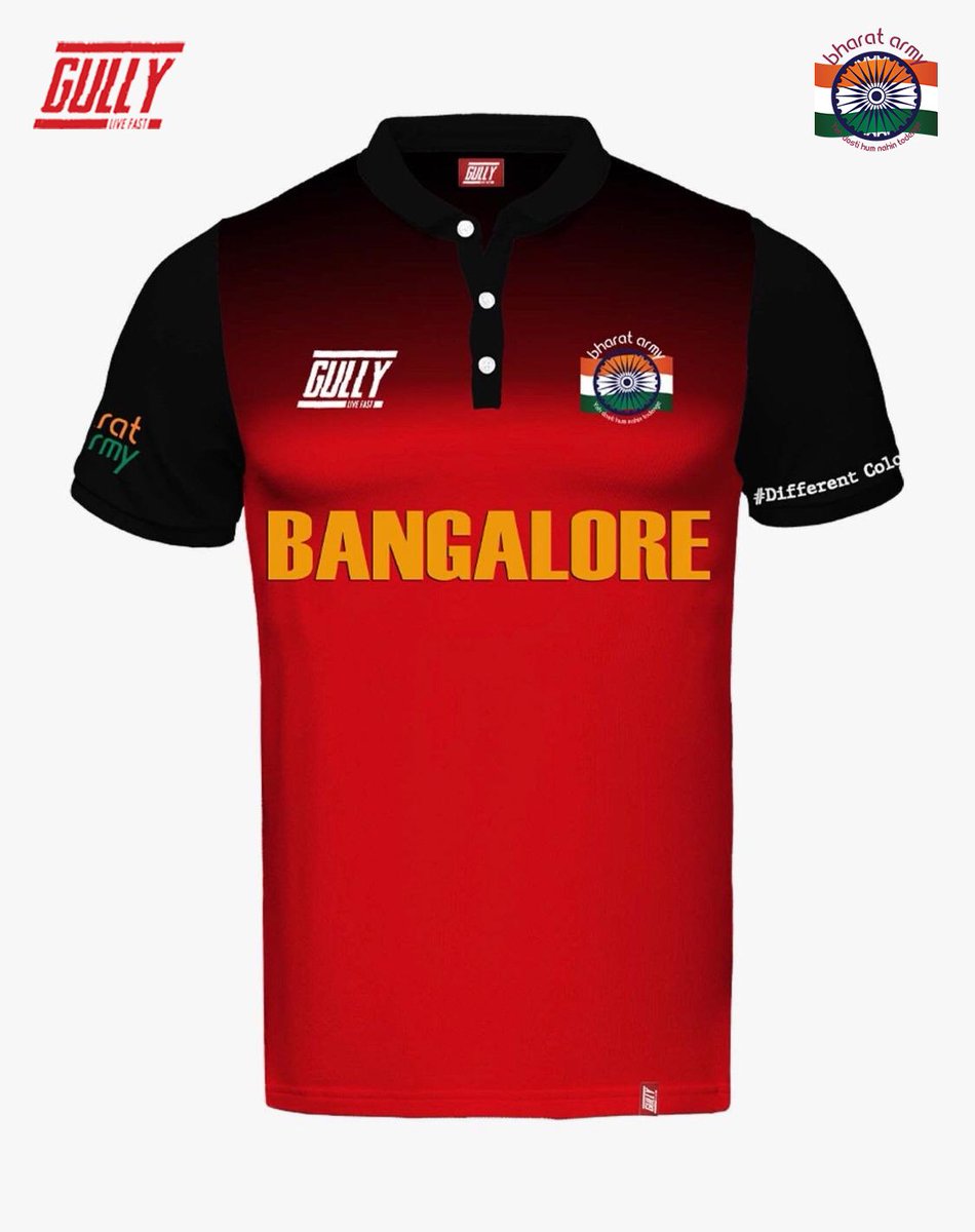 thebharatarmy's tweet photo. ๐ฅ B A N G A L O R E : SAME GAME JERSEY by Gully x Bharat Army.
Visit https://t.co/Nu14wfAPGK to view the full range.
#BharatArmy #GullyLiveFast #KLR #COTI ๐ฎ๐ณ https://t.co/Hfct3IVYu1