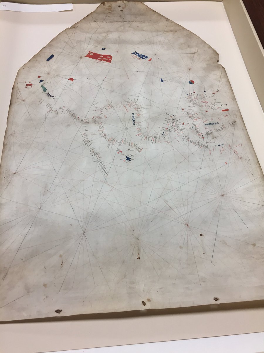 27/06/17 was a very exciting morning. I had arranged to view some maps from the collection of the James Ford Bell Library at the University of Minnesota and several pieces of 500 year old cartographic history were brought out for me to look at. It was astonishing.