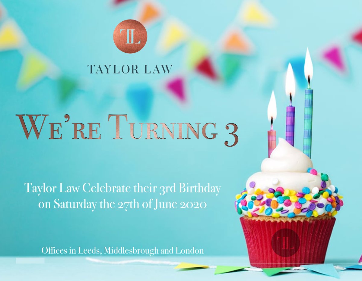 On our 3rd Birthday Taylor Law would like to THANK all of our clients for their continued support and to our Amazing Team of Staff for their hard work and expertise!