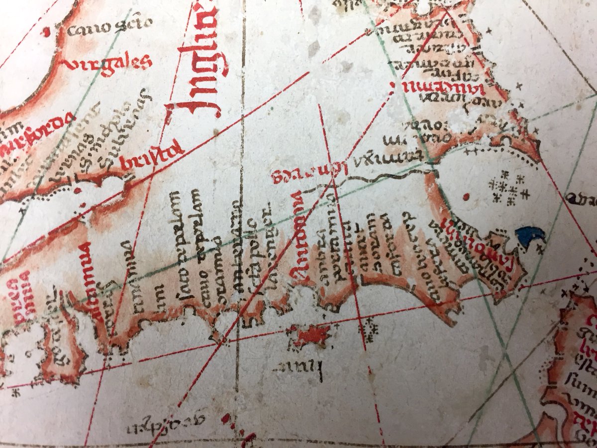 My favourite was the Canepa Portolan from 1489, with its beautiful illustration and vivid colours. It's a halfway house between fantastical maps and a true guide. Before any nationalists get too excited, the George Crosses all over the eastern Mediterranean are Genoese...