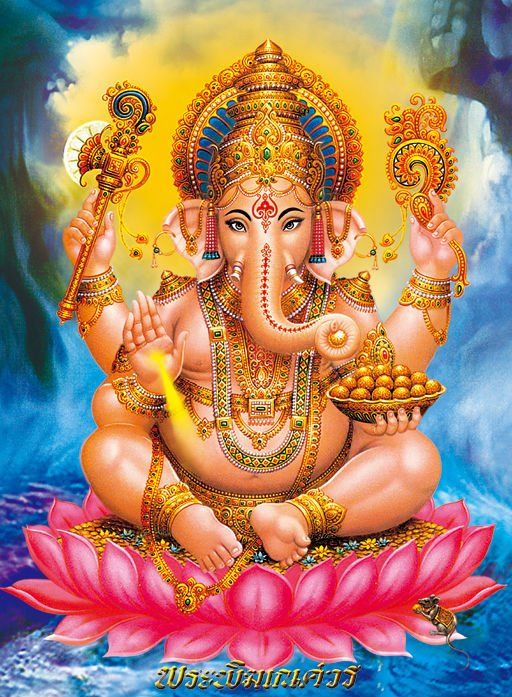 this is ganesha(vinayaka,ganapathi)-remover of obstacles -always worshiped first-got an elephant head because he fought like 1000 people and his father to protect his mom-has beef with the moon