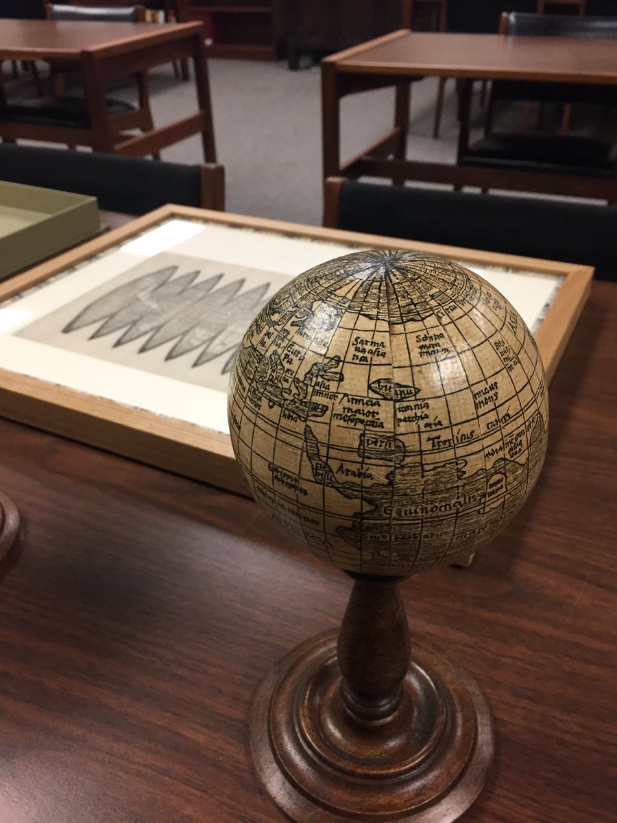 Finally, this 1507 Waldseemuller gore - a flat version of a globe, to be formed around a sphere. Waldseemuller’s map is the first to label “America”. I also saw (but couldn’t photograph), the 12ft x 6ft Ricci Map of 1602 – the earliest map made in China to show the Americas.