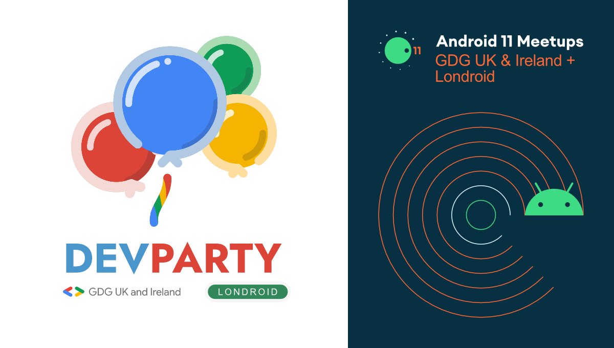 DevParty_'s tweet image. 🥳 About to kick off the #Android11 Party! 🥳

📺 Here&apos;s the YouTube Live link you need&amp;gt;&amp;gt; youtube.com/watch?v=dKuzCC…

🎉 Then join us for the Party  at 6:30pm here &amp;gt;&amp;gt; bit.ly/android11party.   Raffle prizes await!  Use the hashtags below for entry!

#Android11Meetup #GDGDevParty