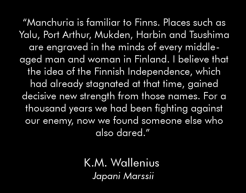 Lastly, he visited Mongolia and the former battlefields of the Russo-Japanese War in Machuria. The War had had a great effect on Wallenius and other Finnish Nationalists, who back then supported the Japanese war effort against their oppressor. 11/14  https://twitter.com/armas_aallontie/status/1273964716122157058