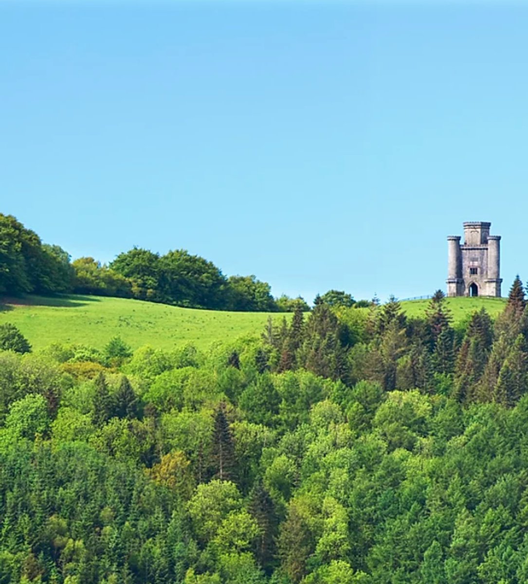 The reality is rather different:Built in 1805 by the wealthy Scottish businessman, and perched high above the village of Llanarthne, the majestic Paxton's Tower is, in fact, a folly designed to commemorate Admiral Horatio Nelson, and impress the people of the valley.