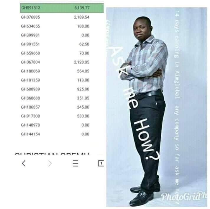 RubylynAfos's tweet image. ENCASH ENCASH
Big congrats to my 
business partner  Isaac Emmanuel from  Kumasi Ghana🇬🇭 who is a former teacher, for earning a total of 13,504 GHC in just 14 Days in Aim Global..Wow!Wow! 

"Some people are dreaming for success, but others wake up and make it happen".Join us now
