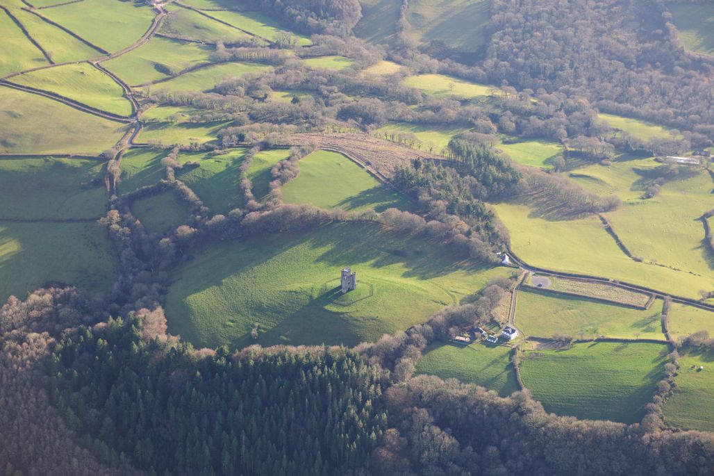 Whatever the truth behind Paxton's Tower, its views of the Tywi Valley and beyond into Carmarthenshire are utterly breathtaking.More   https://www.nationaltrust.org.uk/features/feel-on-top-of-the-world-at-paxtons-tower-  https://coflein.gov.uk/en/site/32666/details/nelsons-tower-near-middleton-hall  https://britishlistedbuildings.co.uk/300009384-the-nelson-monument-also-known-as-paxtons-tower-llanarthney#.XvXyTJNKjlw  https://www.flickr.com/search/?text=paxton%27s%20tower