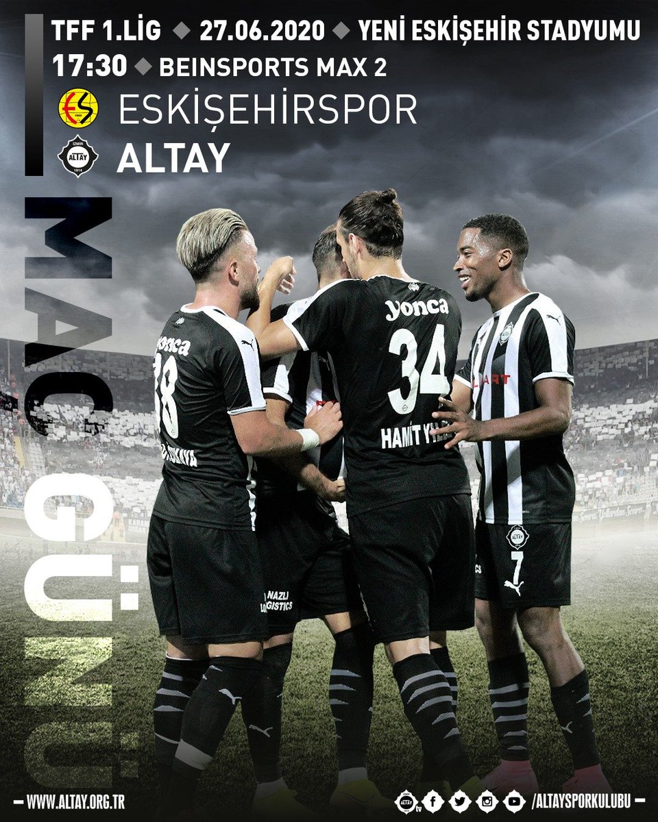 🏁MAÇ GÜNÜ🏁

ESKİŞEHİRSPOR-BÜYÜK ALTAY
📆 27.06.2020
🕖 17:30
🏟 Eskişehir Yeni Stadyum
📺 beIN Sports Max2
💪⚽️🏆#büyükaltay #altay #siyahbeyaz #SaldırBüyükAltay #bizimbirhayalimizvar #bizçıkacağız #sadeceinan #MaskeniTak 😷