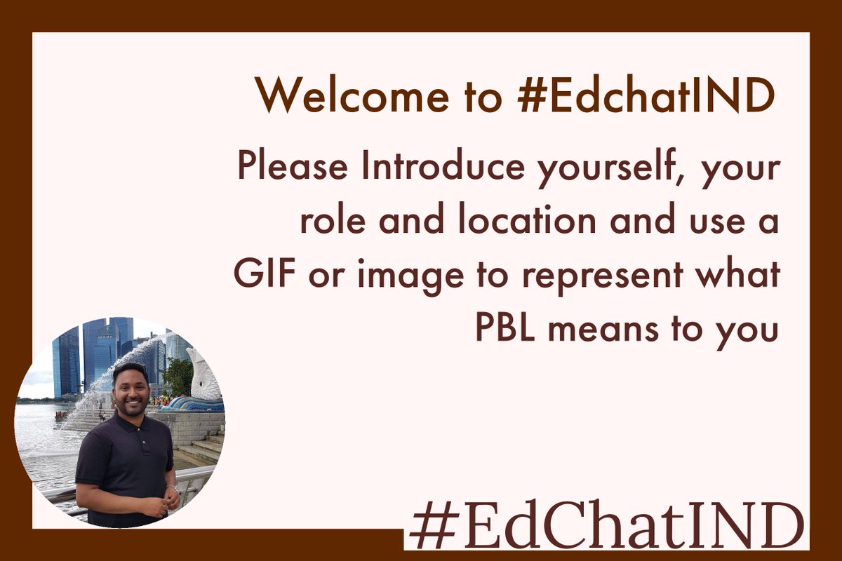 sydneydxb's tweet photo. It's time, WELCOME! Let's get started. Please introduce yourself, your role, your location and use a GIF or image to represent what #PBL Means to you. Remember to connect with others educators :)
#EdChatIND #TeachPBL https://t.co/KQiYRRjzK3