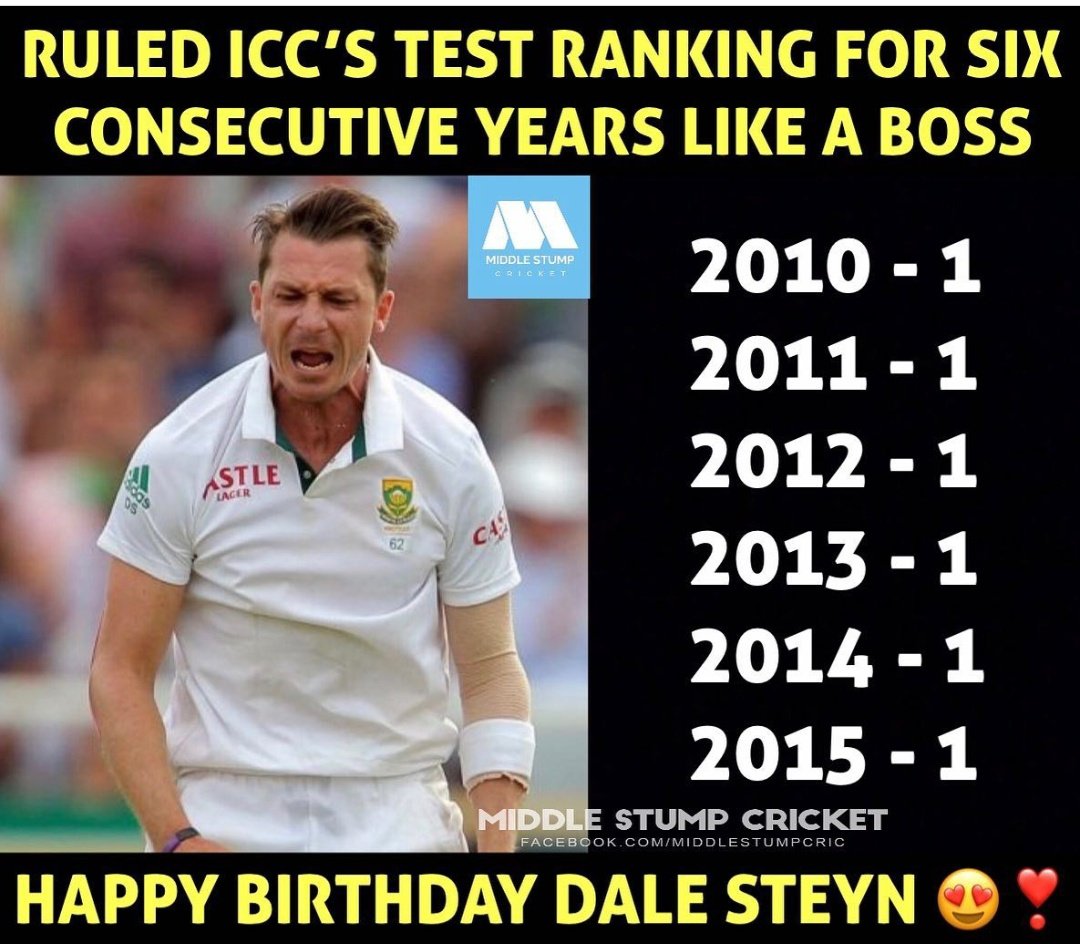  Happy birthday Dale Steyn  World Best Bowler Ever  