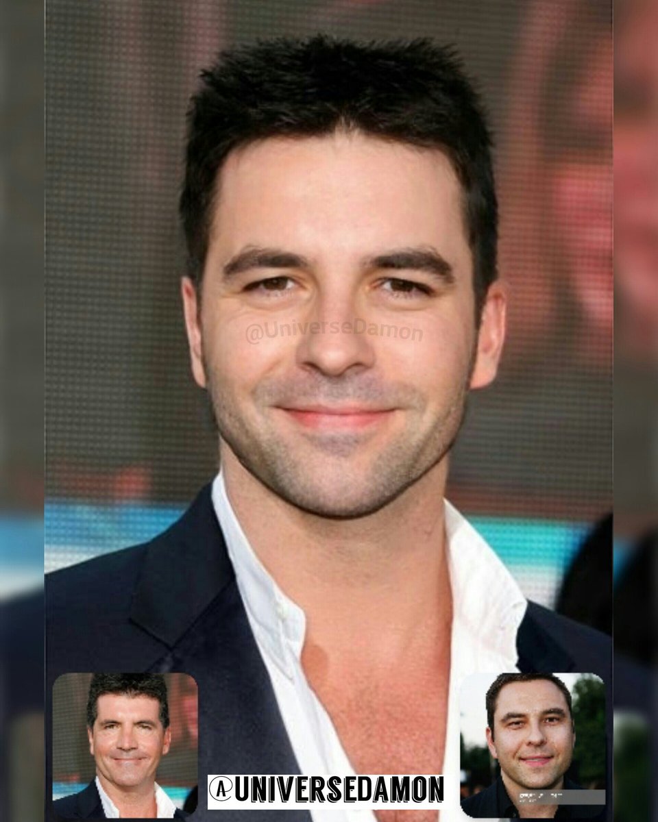 UniverseDamon's tweet photo. Girls, I just discovered DAMON, the son of David and Simon, and you will fall in love 😍😍😍
He's so handsome and he doesn't even exist 😞😭
@davidwalliams @SimonCowell #DavidWalliams #SimonCowell #DamonIsReal #PhotoDamon 💜💛💚❤💙 #FaceApp #IsPerfect https://t.co/zmDpBFeiW9