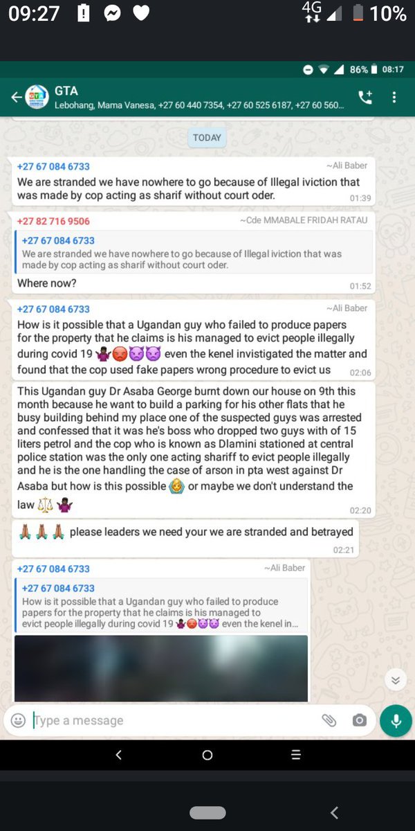 James82933384's tweet photo. South African police are working with foreigners to hijack houses that belong to south Africans, the corrupt police are given bribes by foreigners so that they can help them evict south Africans in their houses https://t.co/EK7CZ30eis