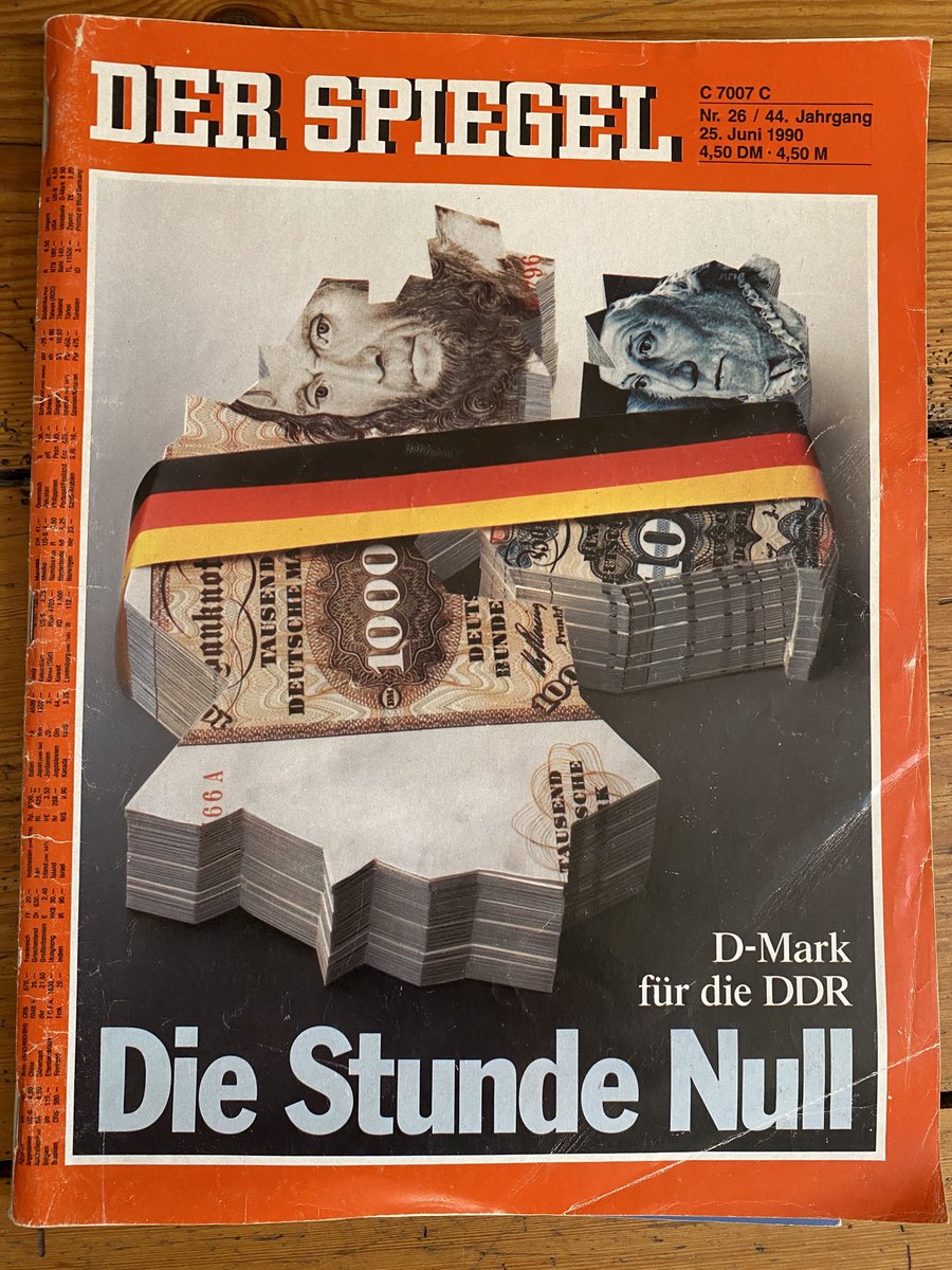 Vor 30 Jahren wurde in der DDR die D-Mark eingeführt. Es gibt einige ⁦<a href="/derspiegel/">DER SPIEGEL</a>⁩-Titel, von denen man schon bei Erscheinen weiß, die werden historisch und die man aufbewahrt. Der gehört dazu.