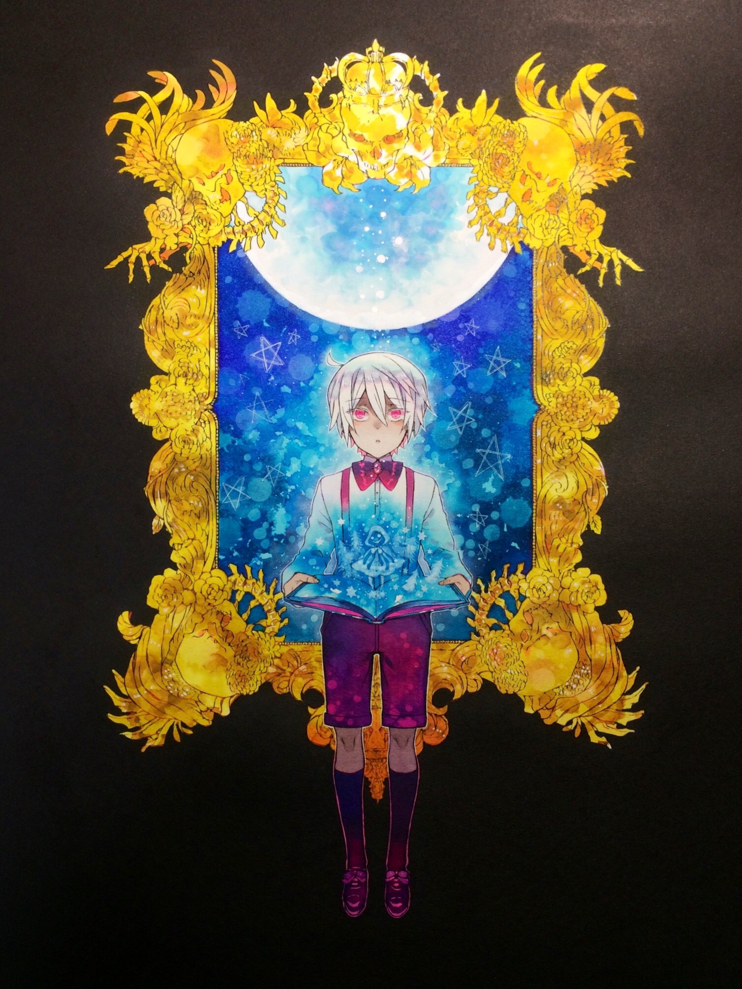 未開封美品 望月淳 箔押しサイン B5イラストカード2枚 ヴァニタスの