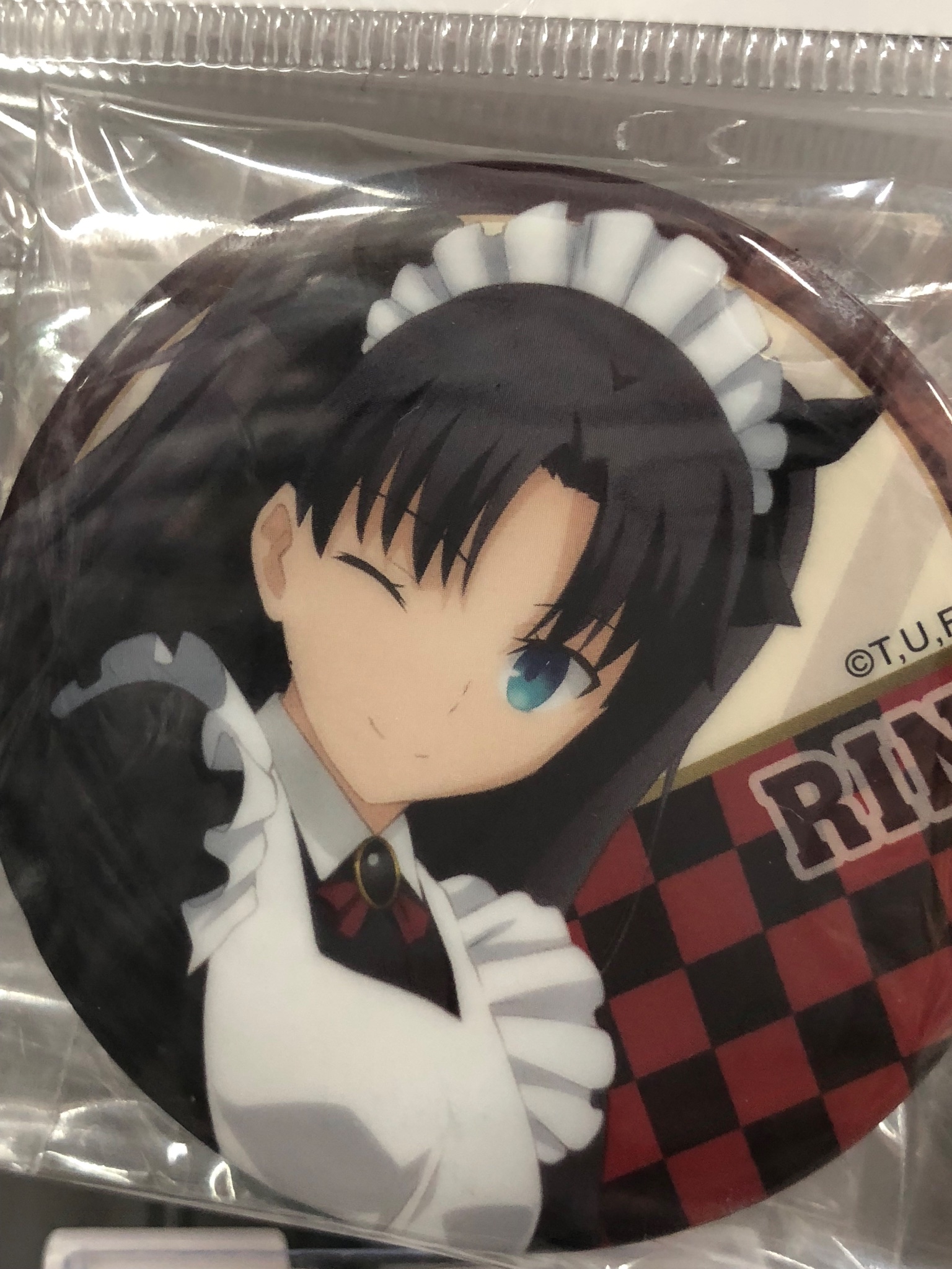 Fate  遠坂凛　メイド 缶バッジ 超激レア 非売品 Fate c93 遠坂凛 セイバー メイド 缶バッジ